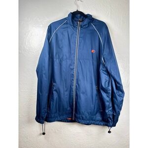 Starter Mens Dri-Star Windbreaker Jacket Blue Orange Sz L Sports Athleisure